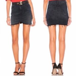 Womens‎ MOTHER Denim The Scared Slit Mini Skirt In My Wildest Ride Sz 26
